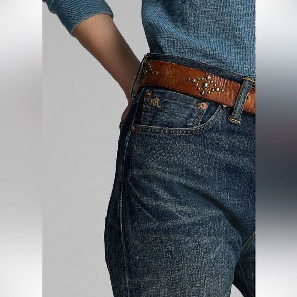 RRL Double RL Stillwater Indigo Wash Boy Fit Jeans - Picture 3 of 16